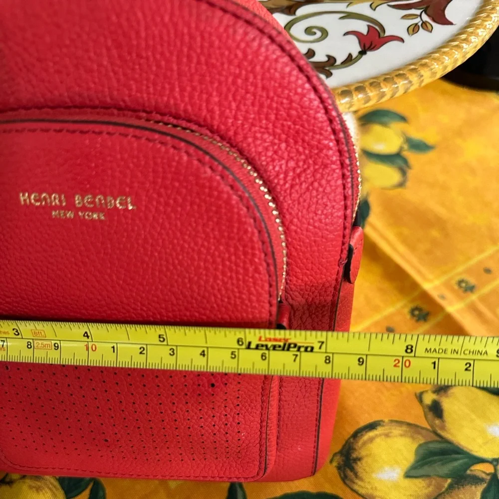 Henri Bendel Influencer Mini Convertible Backpack Coral VGUC